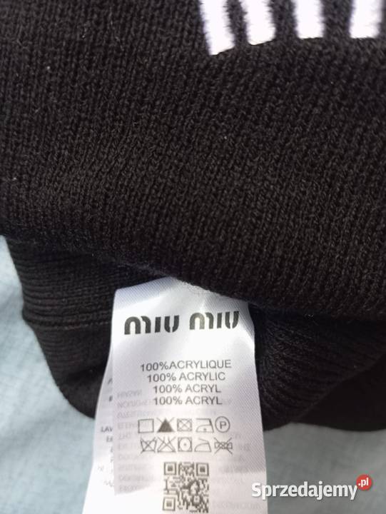 Czapka zimowa Miu Miu ciepła i lekka rozmiar UNI Uniseks Nakrycia głowy Białystok