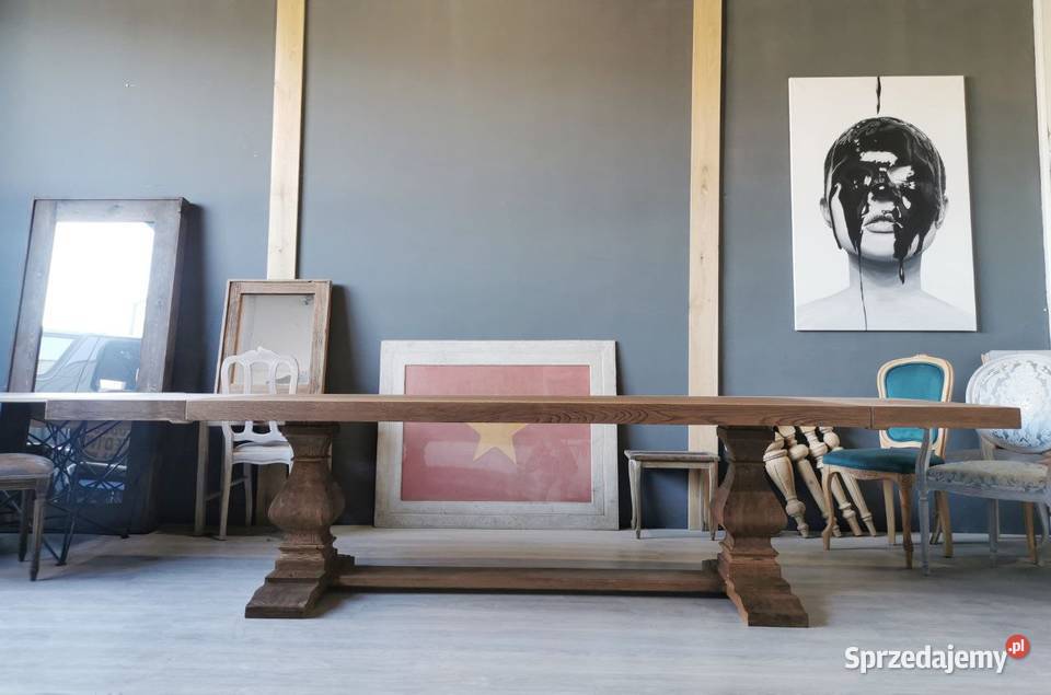 Stół dębowy szczotkowany rozkładany Stoły, krzesła, biurka Łódź