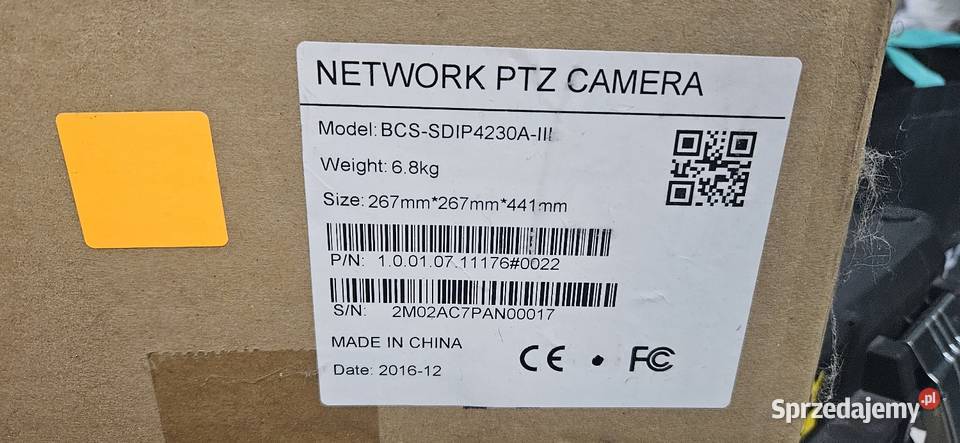Nowa Kamera BCSSDIP4230AIII szybkoobrotowa Elbląg