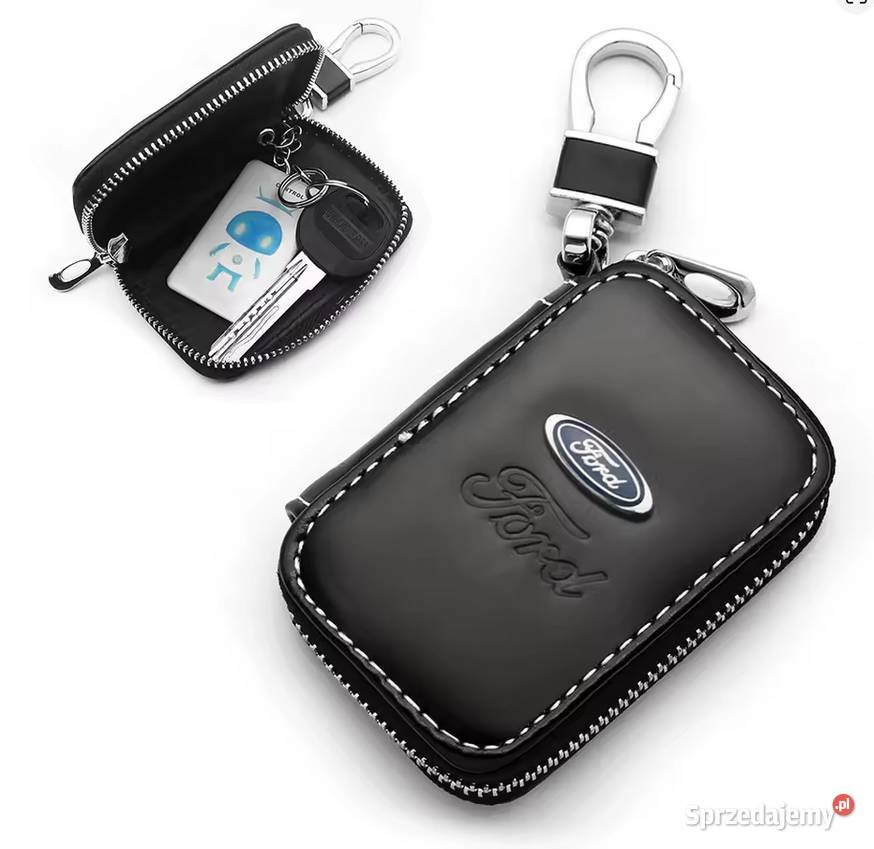FORD BRELOK ETUI NA KLUCZYKI SKÓRA CHROM