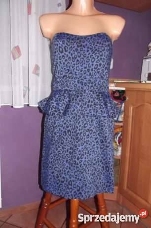 Sukienka z falbanką w talii WYSYŁKA Rozmiar 42(XL) Iława