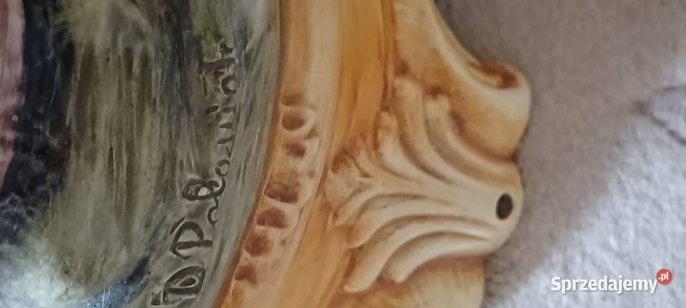 figura porcelana sygnowana z brakami potężna i