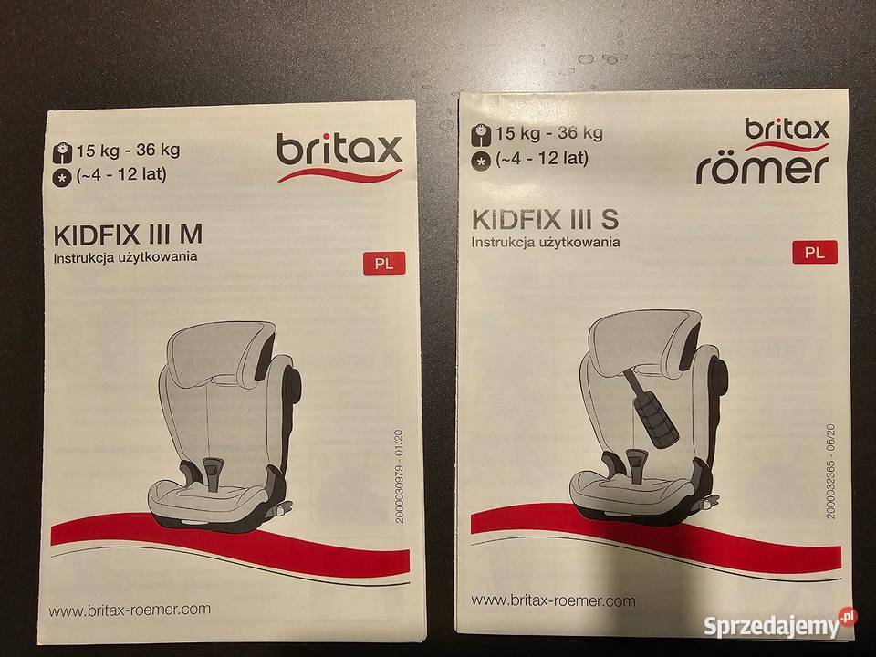 Foteliki samochodowe Britax Rmer KIDFIX III M i ISOFIX Oświęcim sprzedam
