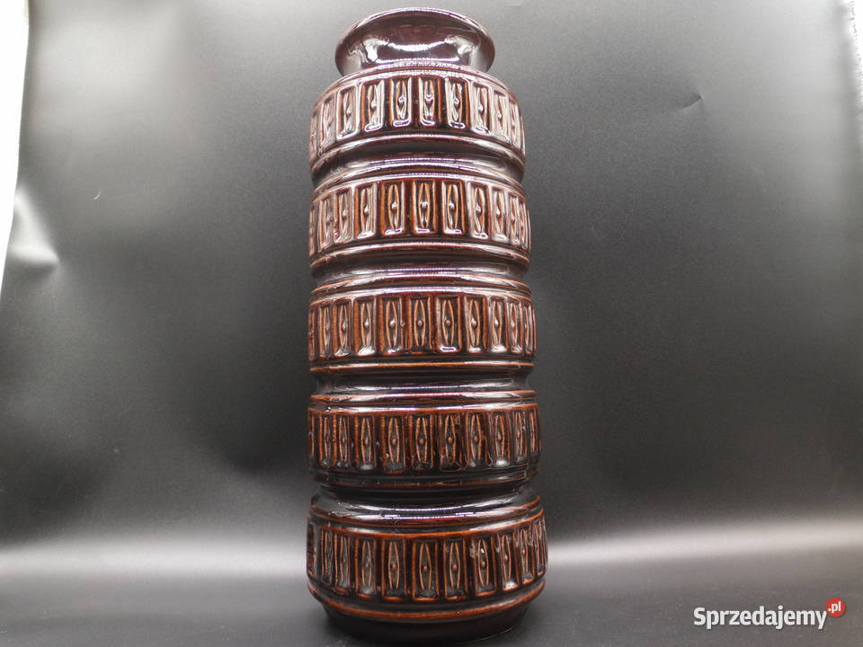 Wazon podłogowy Scheurich ciemnobrązowy szkliwo Raszków