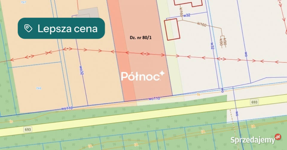 DZIAŁKA 17 100m Z MPZP BACIKI BLIŻSZE asfalt Sprzedaż Baciki Bliższe
