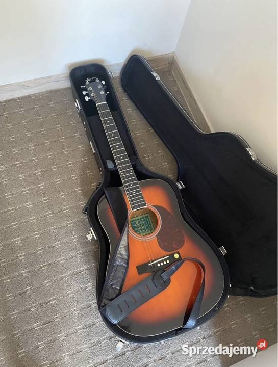 Gitara akustyczna Ever Play futerał pasek Gitary i akcesoria