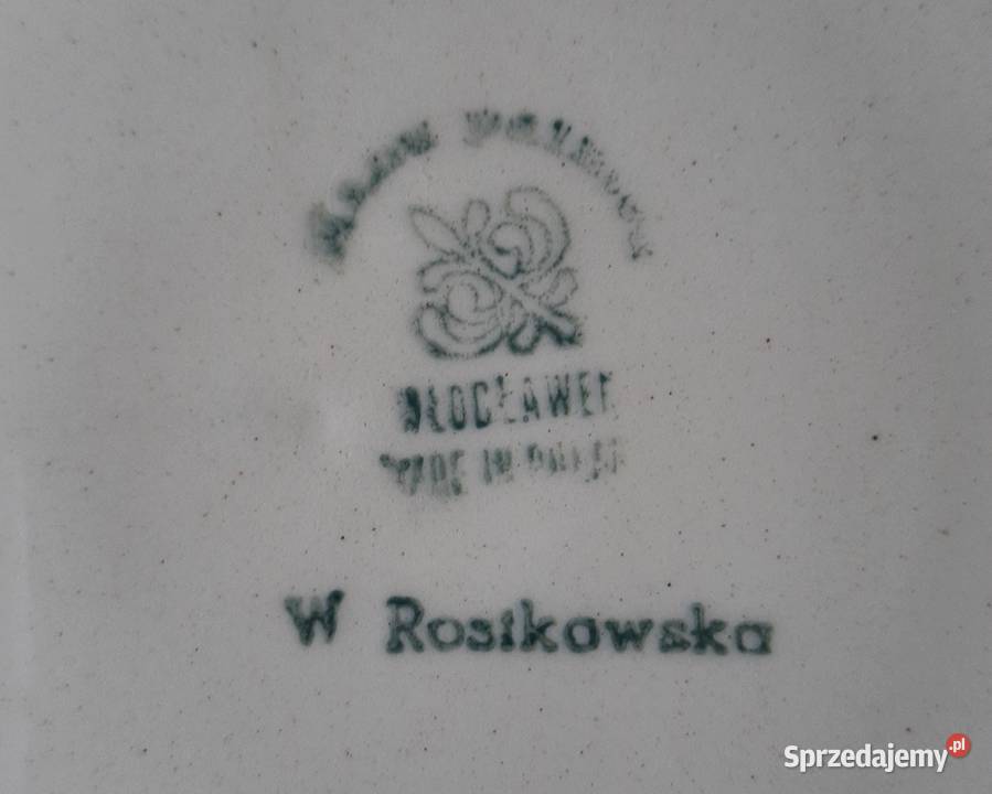 Włoclawek PRL duży talerz wazon dzbanek mazowieckie Warszawa