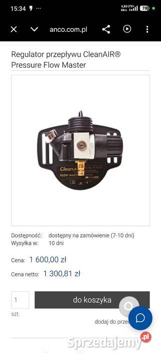 Regulator sprężonego powietrza CleanAIR Warszkowo sprzedam