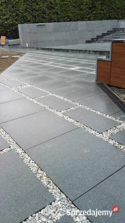 Płyta Granitowa Chodnikowa CZARNA GABRO łódzkie