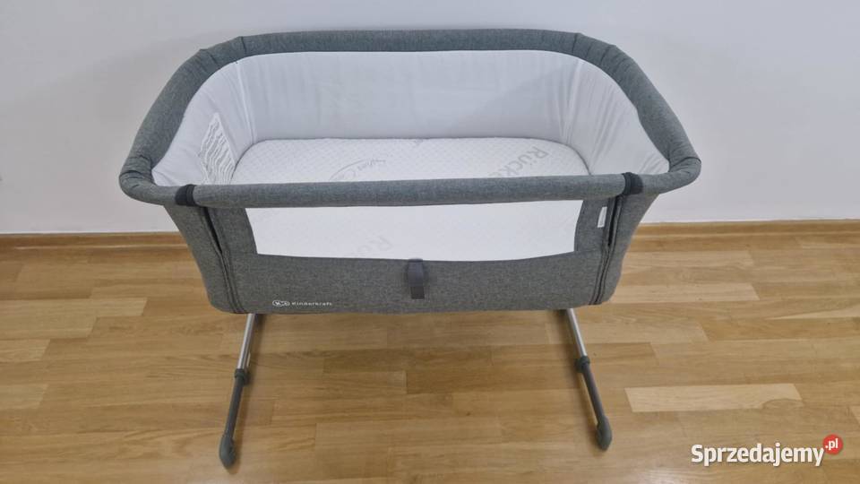 Łóżeczko Dostawne Kinderkraft 2w1 UNO Szare wielkopolskie Poznań sprzedam