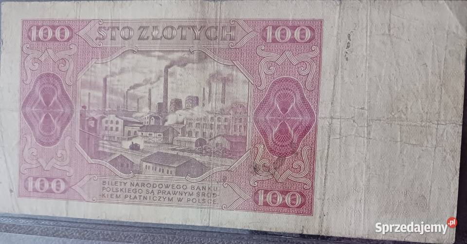 100 złotych Robotnik 1VII1948 r seria CH Konin