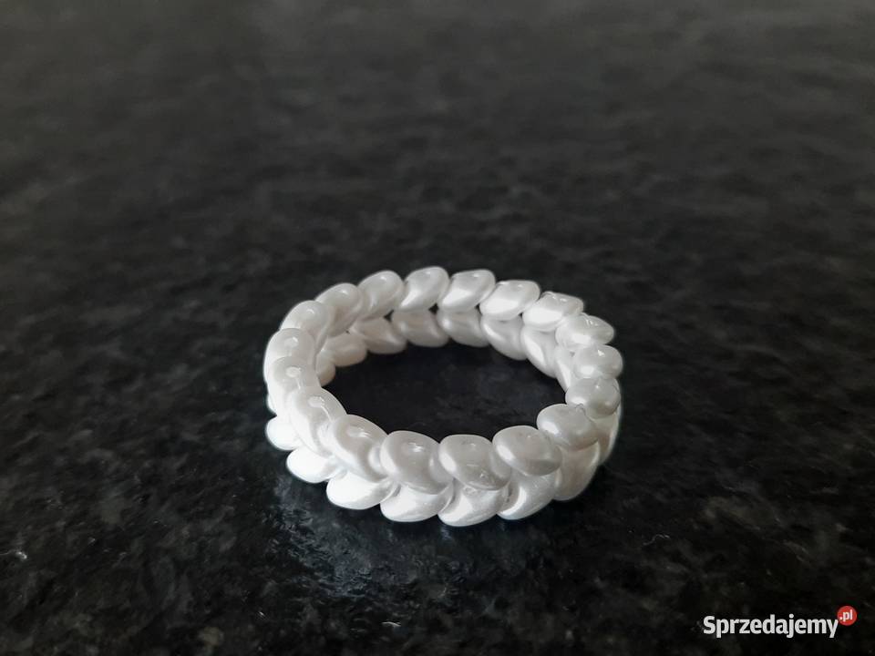 Pierścionek handmade biały Warszawa
