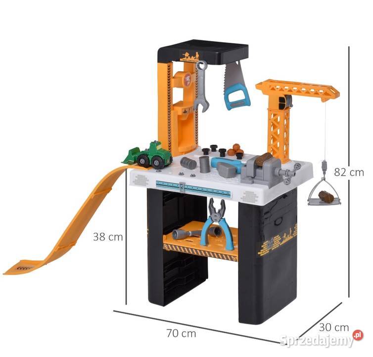 Stół warsztatowy dzieci z akcesoriami Brzesko