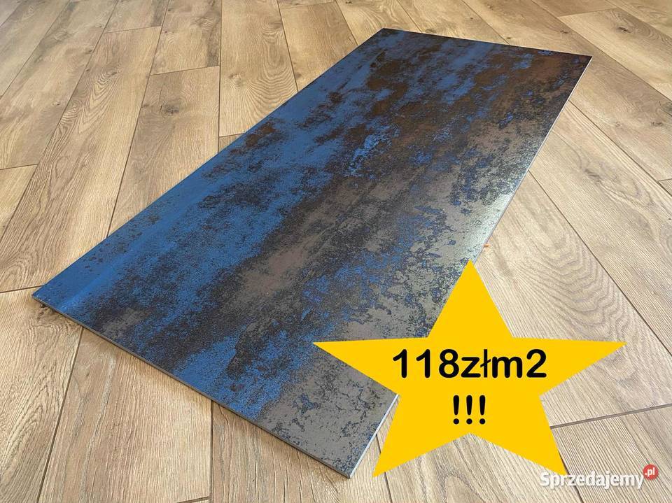 OKAZJA Nietuzinkowy Gres FLAT BLUE METALIC Płytki uniwersalne Mszczonów