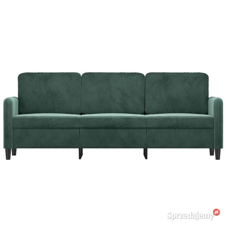 Sofa 3osobowa ciemnozielony 180 obita aksamitem mazowieckie