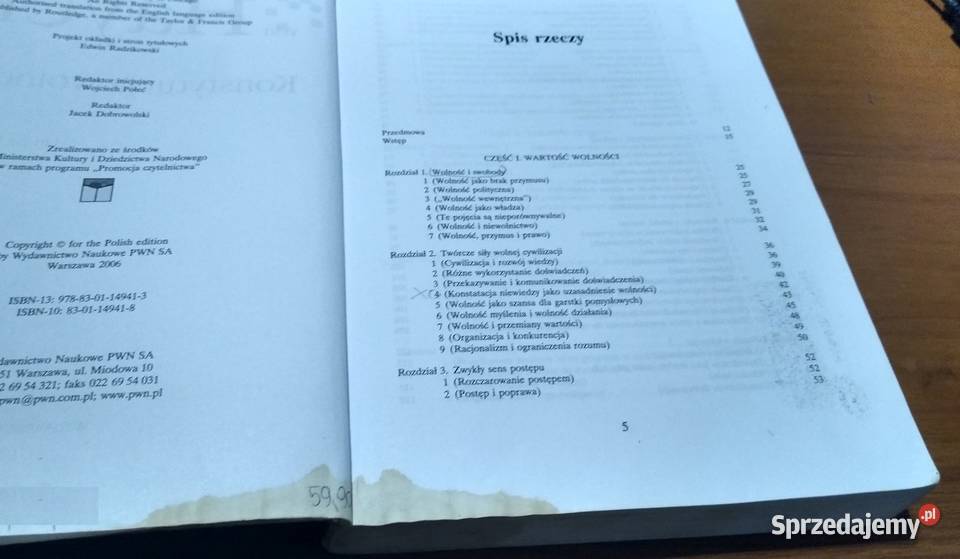 Konstytucja wolności Friedrich August von Hayek sprzedam