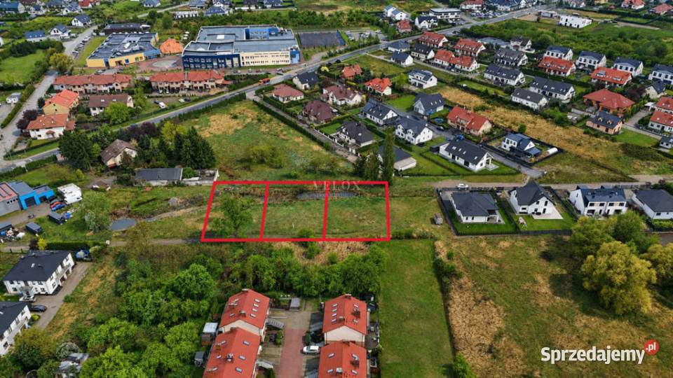 Działki budowlane pod bliźniaki w Mierzynie utwardzona zachodniopomorskie
