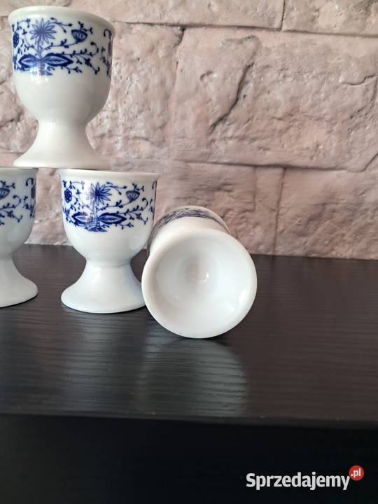 Kieliszki do jajek wzór cebulowy lubuskie Skwierzyna sprzedam