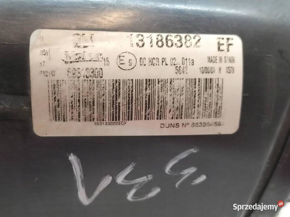 LAMPA PRZÓD PRAWA EU 13186382EF Opel Corsa IV