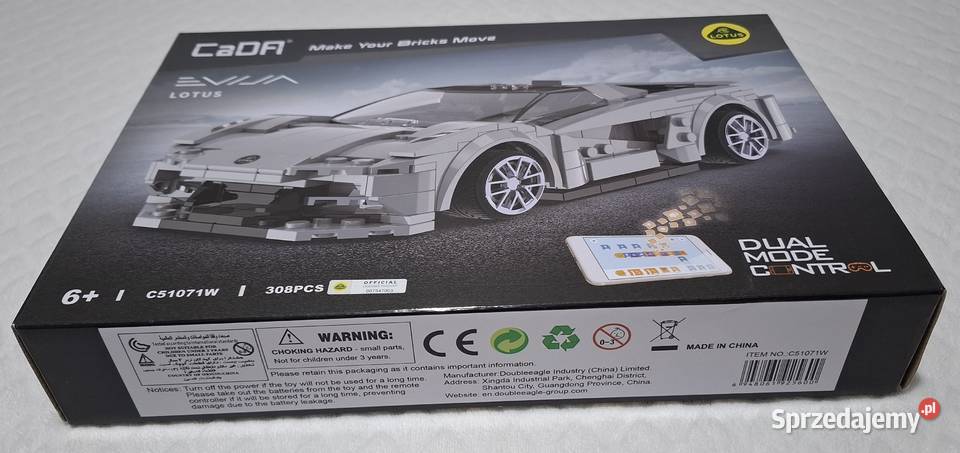Klocki Cada Lotus Evija auto RC C51071W Zabawka śląskie Czeladź