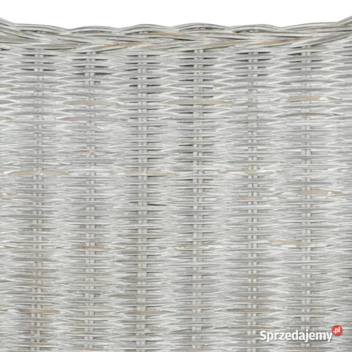 Sofa 2osobowa szara naturalny rattan i len Warszawa