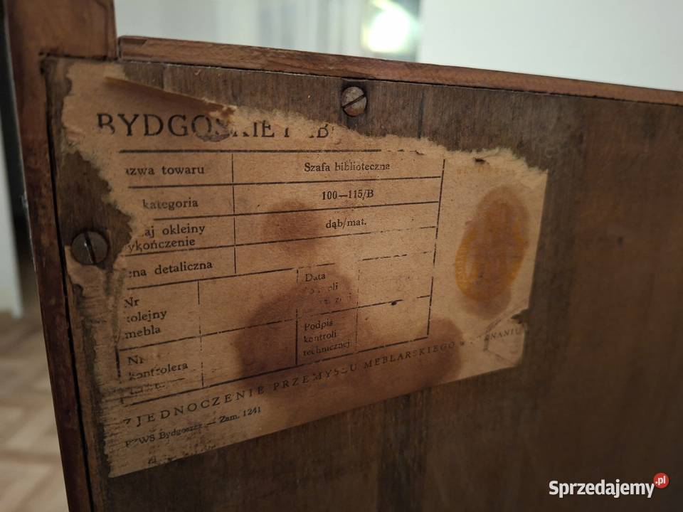 Witryna Biblioteczka meble Bydgoskie PRL Łódź sprzedam