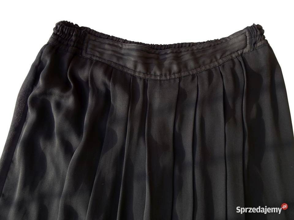 Czarna Zwiewna spódnica wizyta impreza 42 44 Nowy Sącz