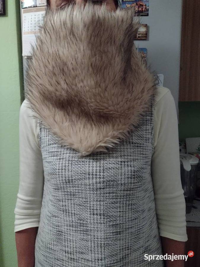 Firmowy ekskluzywny FUTRZANY KOMIN szal futerko Moda i Styl Kraków