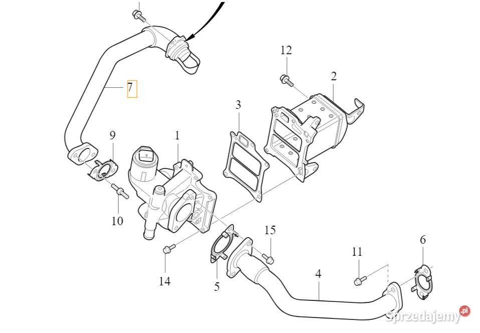 VOLVO S60 V60 XC60 rura przewod EGR 20D OE Gadgety motoryzacyjne Bielany Wrocławskie sprzedam