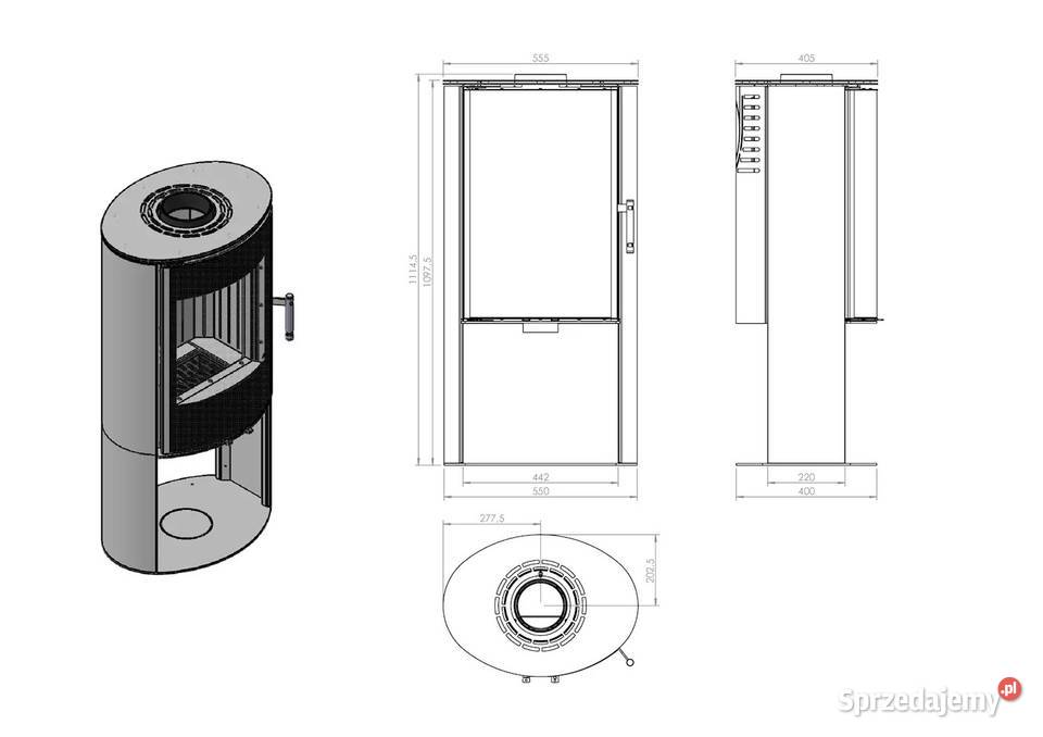 HITZE ELLISSE SB nowoczesny kominek wolnostojący Poznań