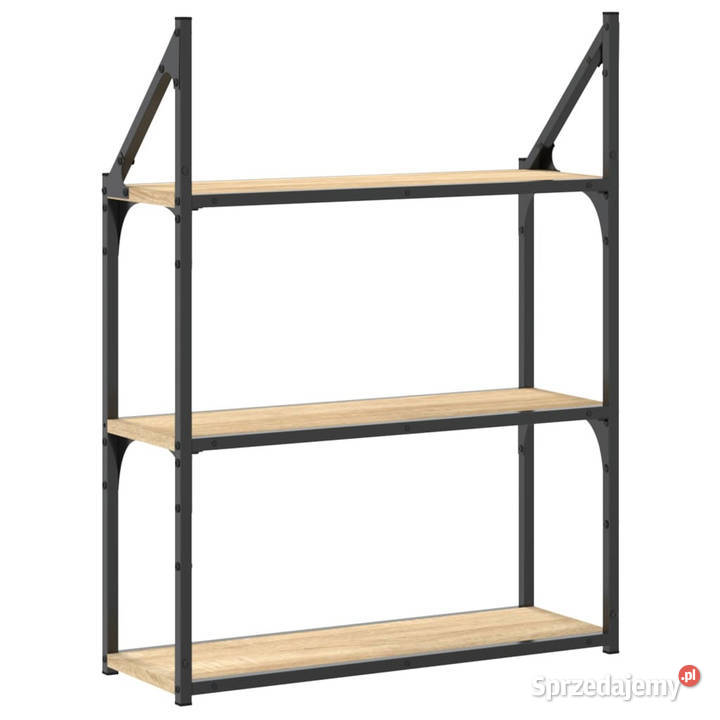 Regał ścienny z 3 półkami dąb sonoma 60x21x785