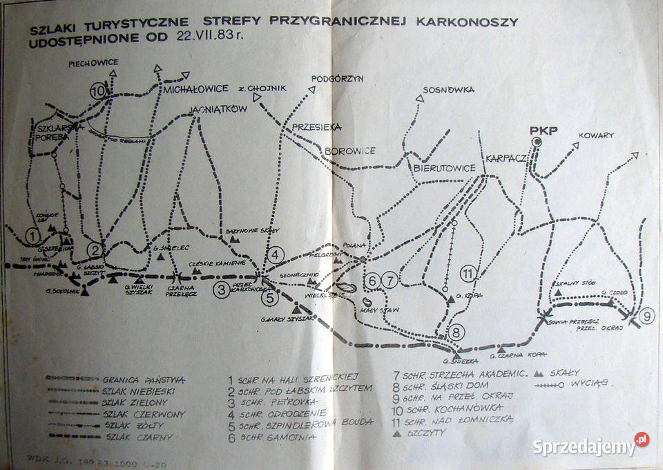 Mapy turystyczne Sudetów