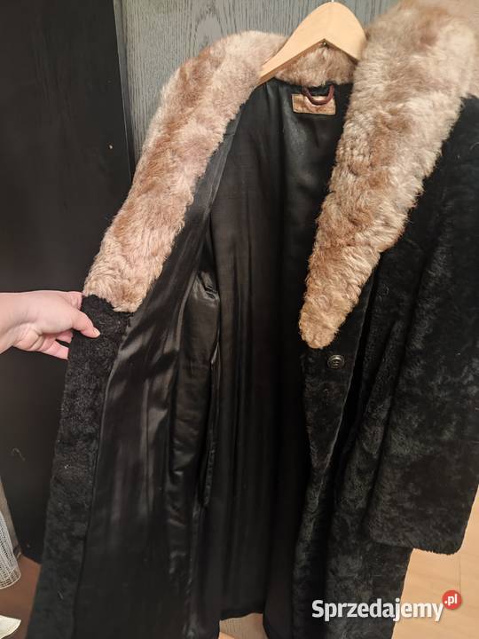 Powojenny skórzany plaszcz Bez wzoru Lublin