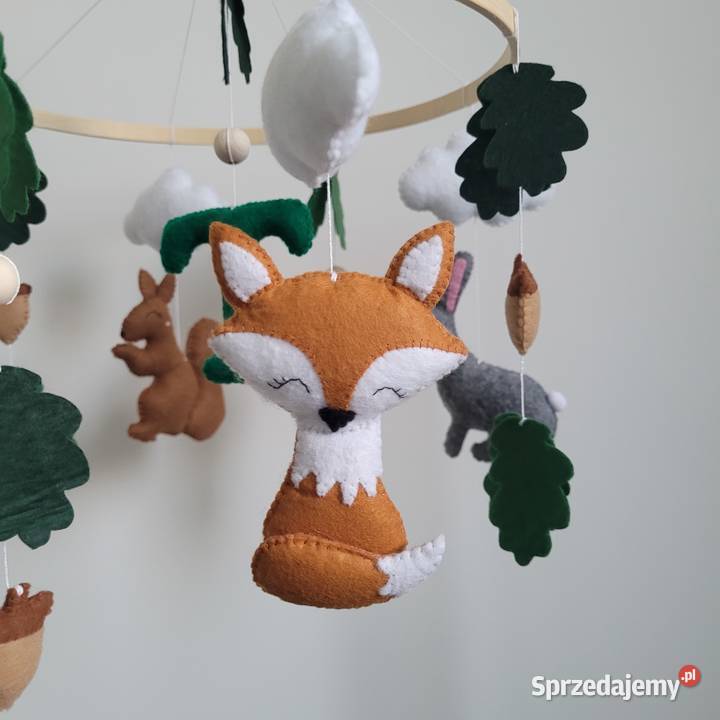 Karuzela do łóżeczka leśne zwierzęta lisek jeż Częstochowa