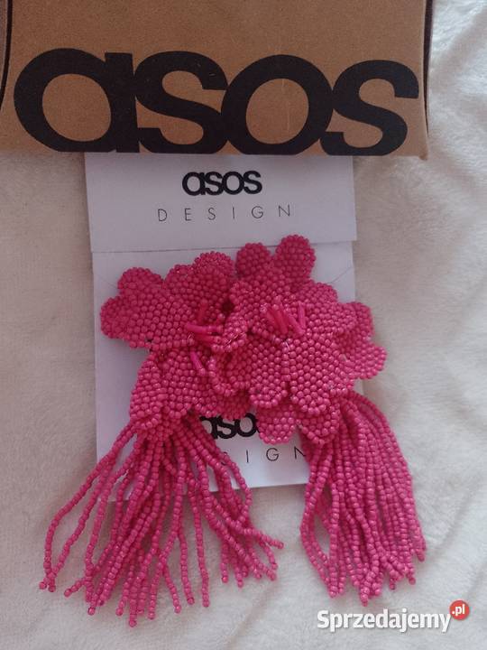 ASOS Długie Bogato zdobione różowe Kolczyki NOWE Dodatki Kraków