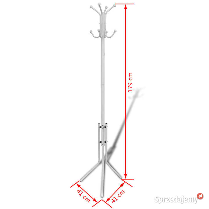Metalowy stojak na płaszcze białySKU241171 Warszawa