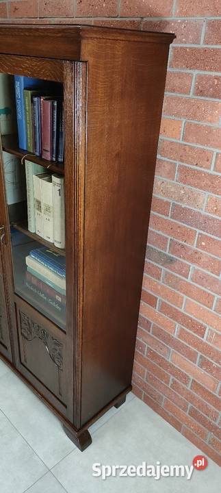 Piękna biblioteka witryna dębowa Łagów