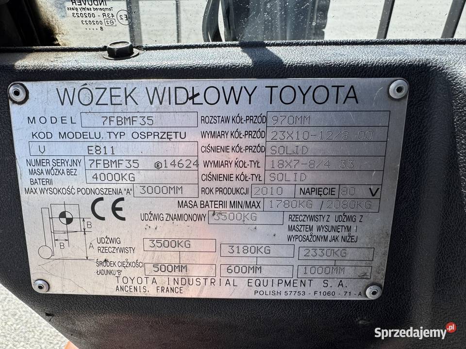 Wózek widłowy elektryczny TOYOTA elektryczny Słomniki