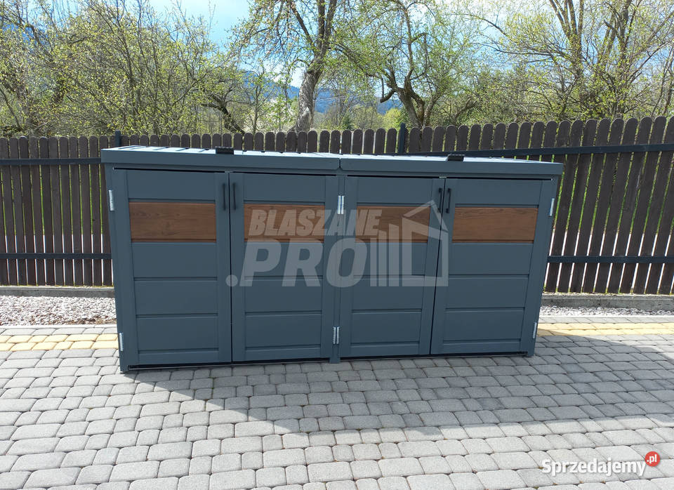 Zabudowa koszy na śmieci wiata śmietnikowa