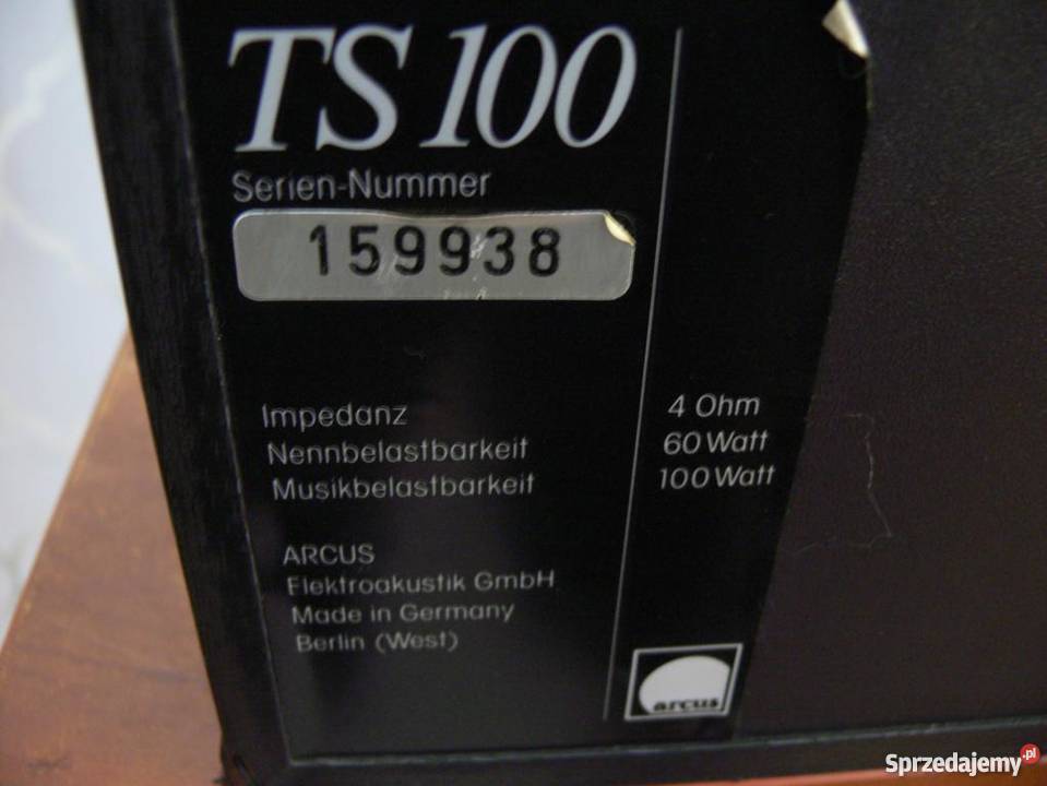 Niemieckie kolumny Arcus 2 x 100 wat WYSYŁKA