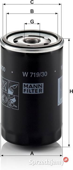 MannFilter W71930 Filtr oleju Audi 100 A6 A6 Szczerbice