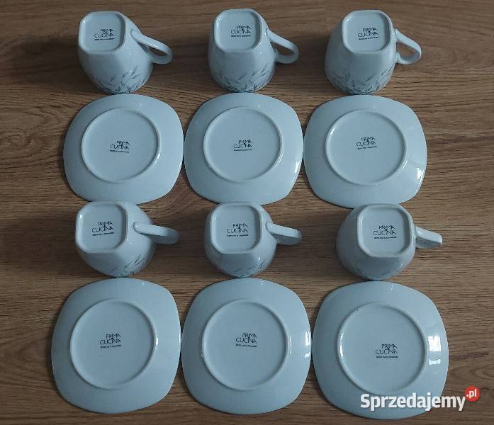 NOWY Zestaw filiżanek porcelanowych ze spodkami mazowieckie Warszawa