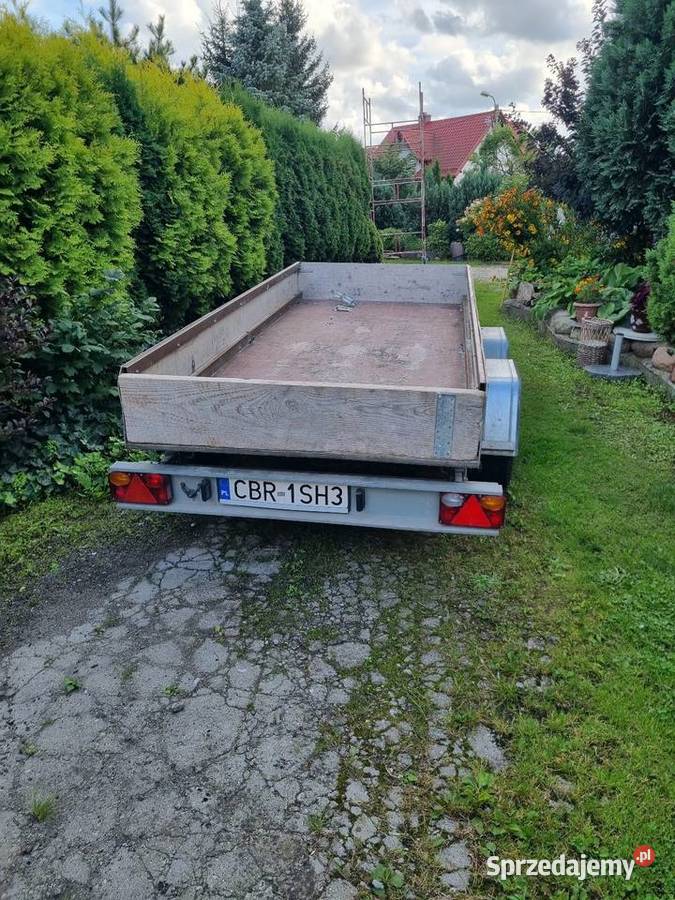 Przyczepa dwuosiowa 2019r 305x125 aluminiowa Do samochodów osobowych Przyczepy Jabłonowo Pomorskie sprzedam