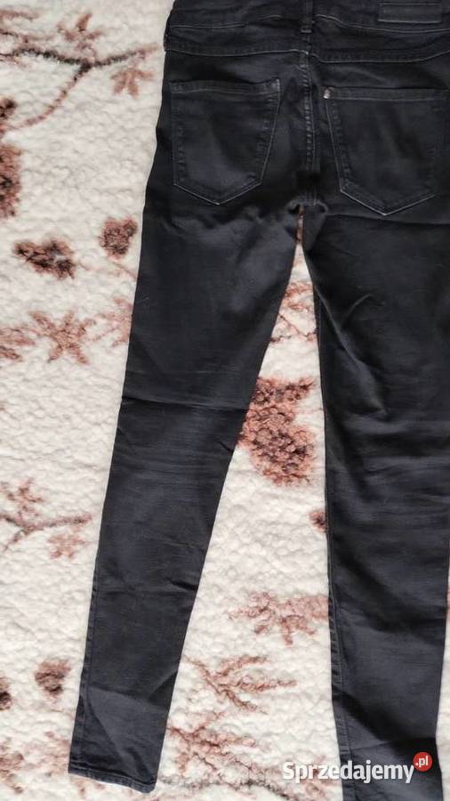 spodnie damskie jeansowe czarne denim Spodnie Poznań