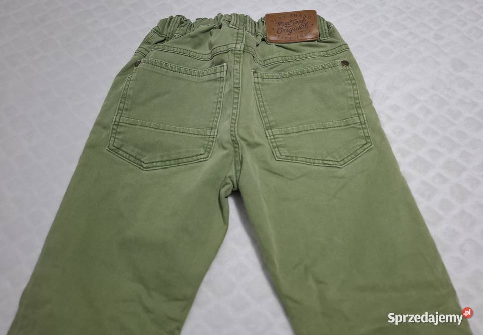 Spodnie chłopięce rurki zielone piłka trampek Czeladź