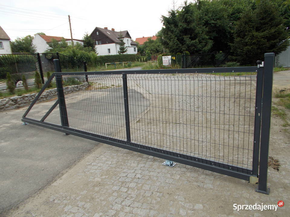 BRAMA PRZESUWNA 5m wypełniona panelem komplet dolnośląskie