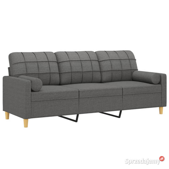 3osobowa sofa z poduszkami ciemnoszara 180 mazowieckie Warszawa