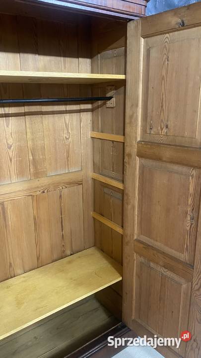 Klasyczna szafa Biedermeier dwudrzwiowa orzech zachodniopomorskie Budno