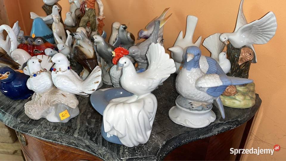 Figurka porcelanowa Piękny Gołąb ptaszek 65 Gdańsk
