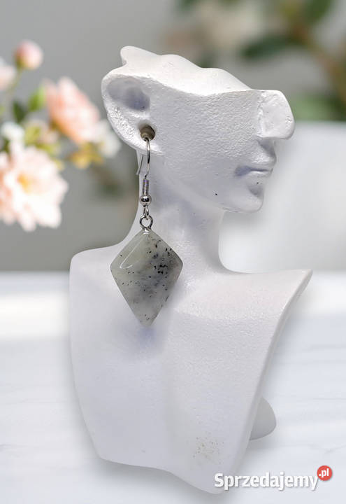 Kolczyki z LABRADORYTU labradoryt trapez Warszawa